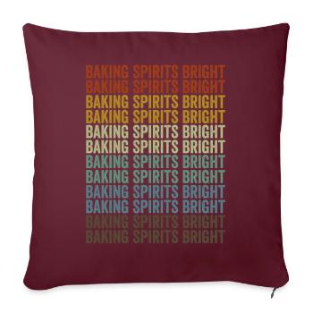 Baking Spirits Bright Baking Chef Baker - Housse de coussin décorative 45 x 45 cm - bordeaux - Devant
