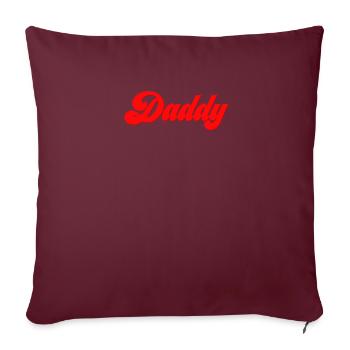 Papa Brat Rouge 2 - Housse de coussin décorative 45 x 45 cm - bordeaux - Devant