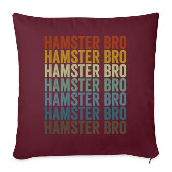 Hamster Bro Hamster Lover Brother - Housse de coussin décorative 45 x 45 cm - bordeaux - Devant