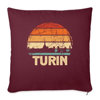 Turin - Sofakissenbezug 45 x 45 cm - Burgunderrot - Vorne