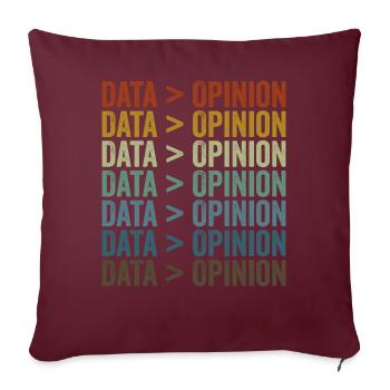 Daten > Meinungsstatistik-Datenwissenschaftler - Sofakissenbezug 45 x 45 cm - Burgunderrot - Vorne