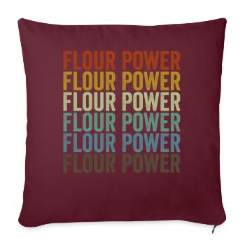 Flour Power Baking Chef Baker - Housse de coussin décorative 45 x 45 cm - bordeaux - Devant