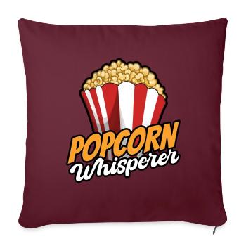 Popcorn Whisperer - Housse de coussin décorative 45 x 45 cm - bordeaux - Devant