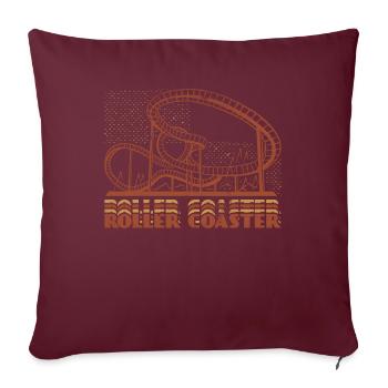 Montagnes russes vintage Rétro Années 80 Montagnes russes des années 90 - Housse de coussin décorative 45 x 45 cm - bordeaux - Devant