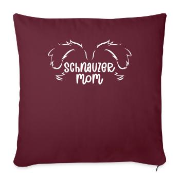 Miniature Schnauzer - Housse de coussin décorative 45 x 45 cm - bordeaux - Devant