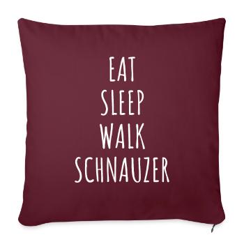 Miniature Schnauzer - Housse de coussin décorative 45 x 45 cm - bordeaux - Devant