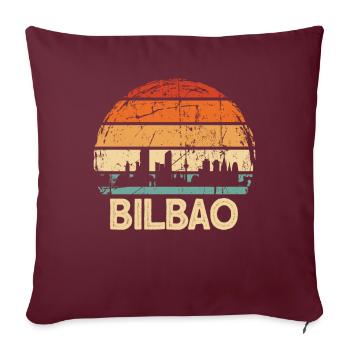 Bilbao - Housse de coussin décorative 45 x 45 cm - bordeaux - Devant