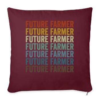 Futur agriculteur Tracteur Camion agricole Agriculteur - Housse de coussin décorative 45 x 45 cm - bordeaux - Devant