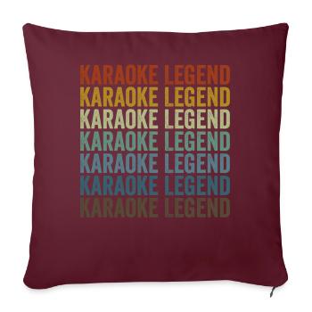 Karaoke Legend Funny Karaoke Music Lovers Sän - Housse de coussin décorative 45 x 45 cm - bordeaux - Devant
