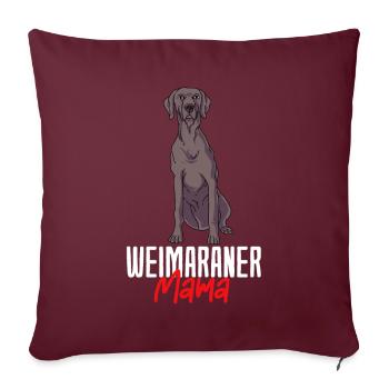Weimaraner - Sofakissenbezug 45 x 45 cm - Burgunderrot - Vorne