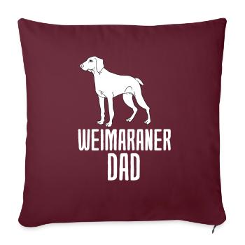 Weimaraner - Sofakissenbezug 45 x 45 cm - Burgunderrot - Vorne