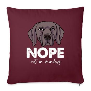 Weimaraner - Sofakissenbezug 45 x 45 cm - Burgunderrot - Vorne