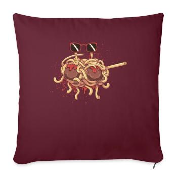 Dabbing Flying Spaghetti Monster Pastafari - Housse de coussin décorative 45 x 45 cm - bordeaux - Devant