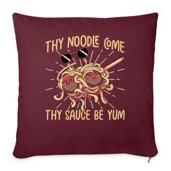 Dabbing Flying Spaghetti Monsters Pastafarian - Housse de coussin décorative 45 x 45 cm - bordeaux - Devant