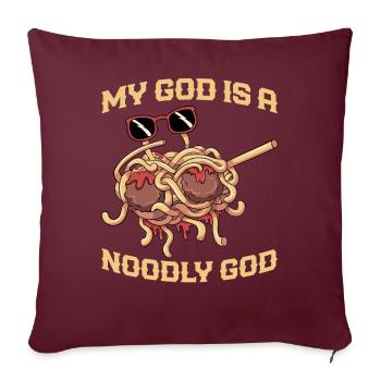 Dab Flying Spaghetti Monster - Housse de coussin décorative 45 x 45 cm - bordeaux - Devant