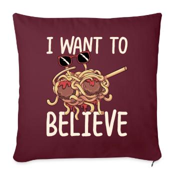 Dab Flying Spaghetti Monster - Housse de coussin décorative 45 x 45 cm - bordeaux - Devant