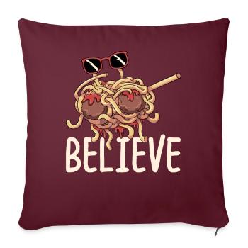 Dabbing Flying Spaghetti Monsters Pastafarian - Housse de coussin décorative 45 x 45 cm - bordeaux - Devant
