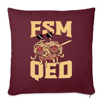 Dabbing Flying Spaghetti Monsters Pastafarian - Housse de coussin décorative 45 x 45 cm - bordeaux - Devant