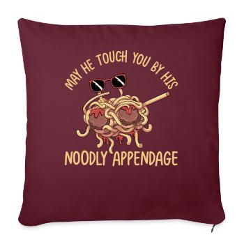 Dabbing Flying Spaghetti Monsters Pastafarian - Housse de coussin décorative 45 x 45 cm - bordeaux - Devant