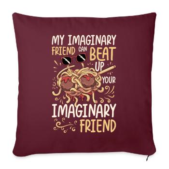 Dabbing Flying Spaghetti Monsters Pastafarian - Housse de coussin décorative 45 x 45 cm - bordeaux - Devant