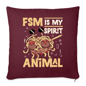 Dab Flying Spaghetti Monster - Housse de coussin décorative 45 x 45 cm - bordeaux - Devant