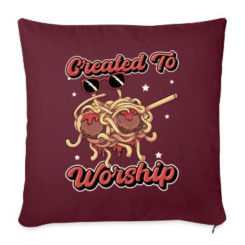 Dab Flying Spaghetti Monster - Housse de coussin décorative 45 x 45 cm - bordeaux - Devant