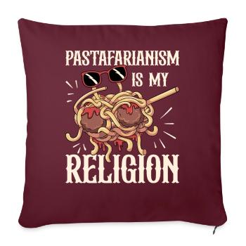 Dabbing Flying Spaghetti Monsters Pastafarian - Housse de coussin décorative 45 x 45 cm - bordeaux - Devant