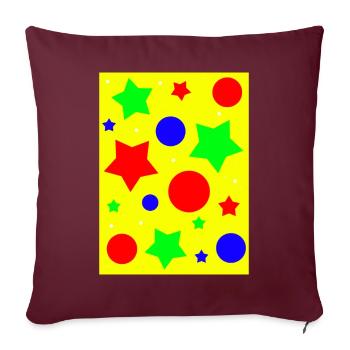 Motif esthétique Clowncore - Housse de coussin décorative 45 x 45 cm - bordeaux - Devant
