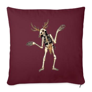 Cryptidcore Aesthetic Wendigo Skeleton - Sofakissenbezug 45 x 45 cm - Burgunderrot - Vorne