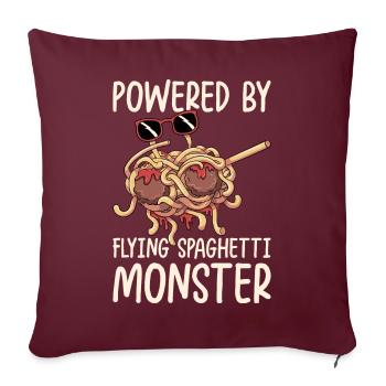 Dabbing Flying Spaghetti Monsters Pastafarian - Housse de coussin décorative 45 x 45 cm - bordeaux - Devant