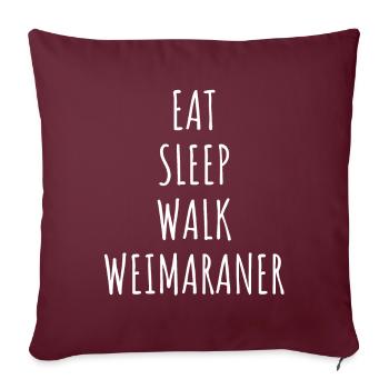 Weimaraner - Sofakissenbezug 45 x 45 cm - Burgunderrot - Vorne