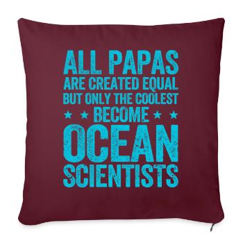 Drôle de biologiste marin Biologie marine - Housse de coussin décorative 45 x 45 cm - bordeaux - Devant