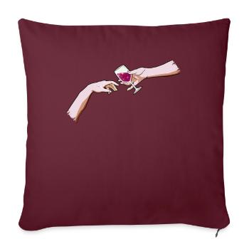 Boujee Aesthetic Creation Of Adam Wine Bougie - Sofakissenbezug 45 x 45 cm - Burgunderrot - Vorne