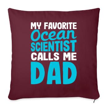 Biologiste marin Papa Marine Biology - Housse de coussin décorative 45 x 45 cm - bordeaux - Devant