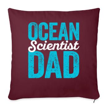 Drôle de biologiste marin Biologie marine - Housse de coussin décorative 45 x 45 cm - bordeaux - Devant