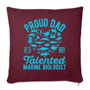 Biologiste marin Papa Marine Biology - Housse de coussin décorative 45 x 45 cm - bordeaux - Devant