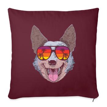 Bouvier australien - Housse de coussin décorative 45 x 45 cm - bordeaux - Devant