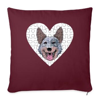 Bouvier australien - Housse de coussin décorative 45 x 45 cm - bordeaux - Devant