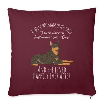 Bouvier australien - Housse de coussin décorative 45 x 45 cm - bordeaux - Devant