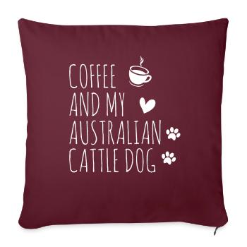 Bouvier australien - Housse de coussin décorative 45 x 45 cm - bordeaux - Devant