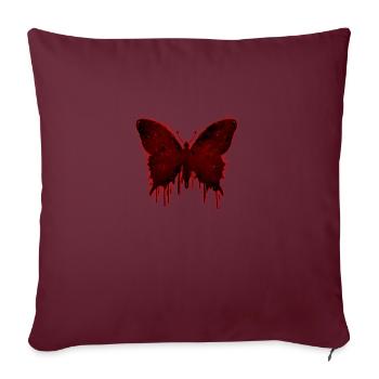 Goth finlandais Esthétique Gothique Papillon Drip Goth - Housse de coussin décorative 45 x 45 cm - bordeaux - Devant