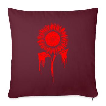 Goth finlandais Esthétique gothique Tournesol Goth - Housse de coussin décorative 45 x 45 cm - bordeaux - Devant