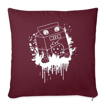 Goth finlandais Esthétique gothique Lait de fraise Goth - Housse de coussin décorative 45 x 45 cm - bordeaux - Devant