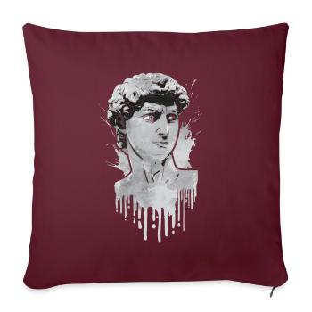 Finnish Goth Aesthetic Gothic David Statue Drip - Sofakissenbezug 45 x 45 cm - Burgunderrot - Vorne