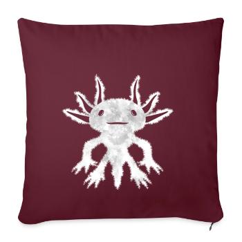 Goth finlandais Esthétique gothique Axolotl Goth - Housse de coussin décorative 45 x 45 cm - bordeaux - Devant