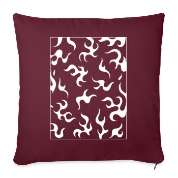 Goth finlandais Esthétique Gothique Flammes Feu Goth - Housse de coussin décorative 45 x 45 cm - bordeaux - Devant
