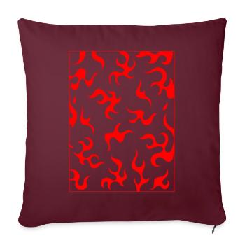Finlandais Goth Esthétique Gothique Flammes de feu Goth - Housse de coussin décorative 45 x 45 cm - bordeaux - Devant