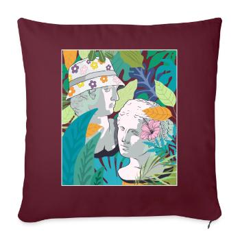 Coconut Girl Esthétique Statue grecque - Housse de coussin décorative 45 x 45 cm - bordeaux - Devant