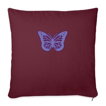 Cassette Futurisme Papillon Rétro Futurisme - Housse de coussin décorative 45 x 45 cm - bordeaux - Devant