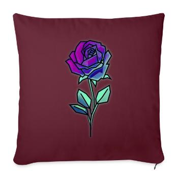 Cyber Aesthetic Rose Retro Futurism Vaporwave - Sofakissenbezug 45 x 45 cm - Burgunderrot - Vorne